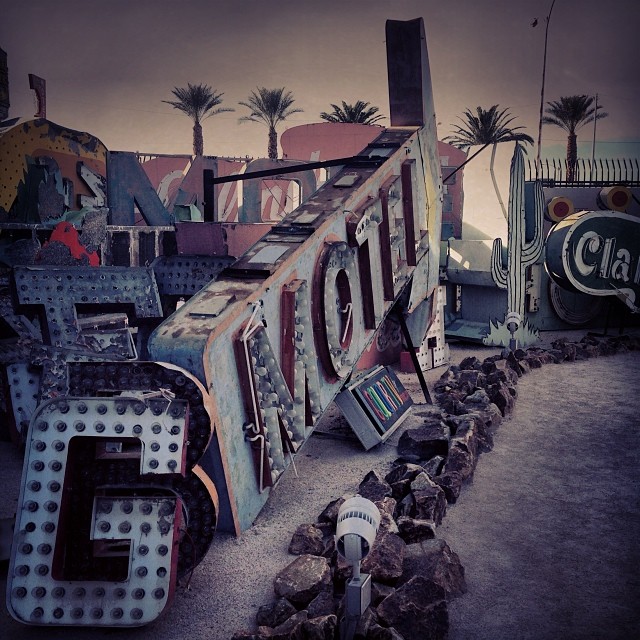 Made it out just before the snow storm and got into Vegas last night! First on the list this morning was the neon sign boneyard.
