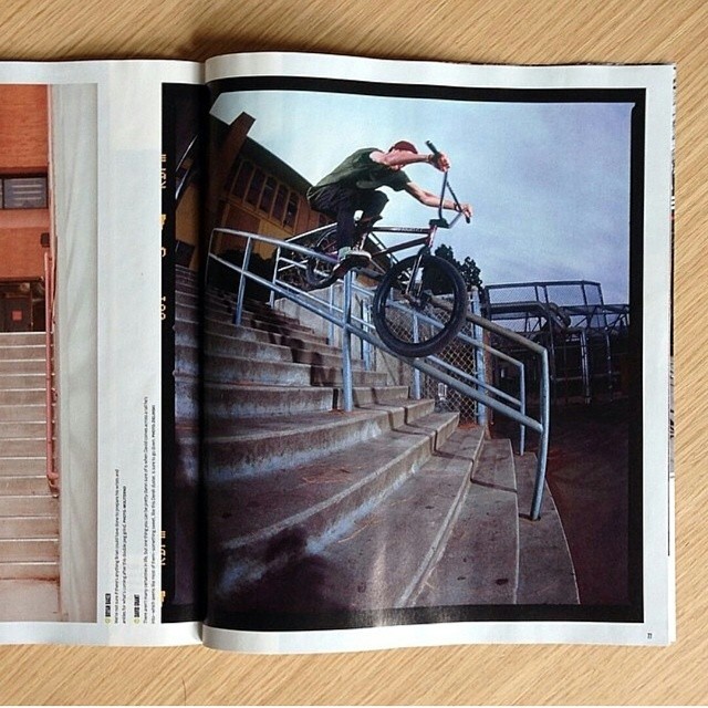 There are only two people in the world that can do this trick as good as this, and we are privileged to have both of them on the team. @bsdbg Derek Duster taken from the new @ridebmx magazine. Photo by @jeffzphoto.