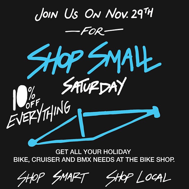 10% off everything. This Saturday at my bike shop. All other stores will be closed so...come by