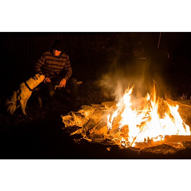 Fireside chats with #HazelDog photo: @doleckivisuals