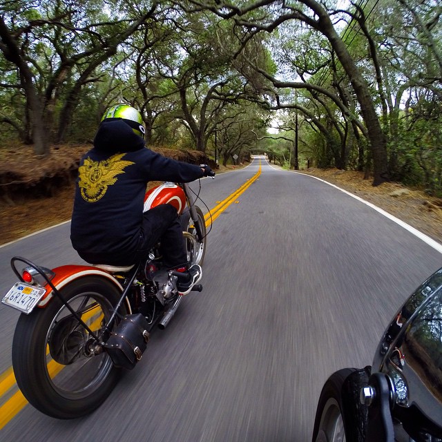 Stoked on @mulligan4130 letting me jump on his Thruxton and follow him through some mountain roads this morning.