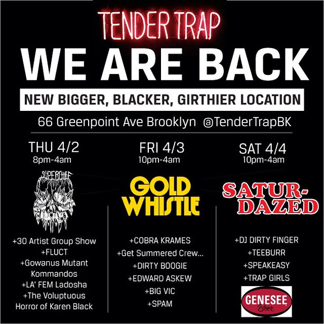 @darrylnau has been hustling to bring back the Tender Trap, if you're anywhere near NYC you should come out and celebrate the relaunch. Congratulations Darryl!